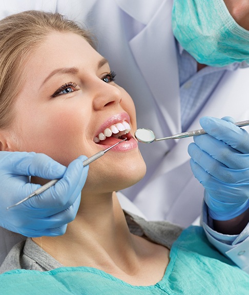patient preparing to get dental crowns in Lakewood