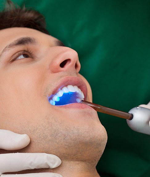 Patient in Lakewood getting a tooth-colored filling